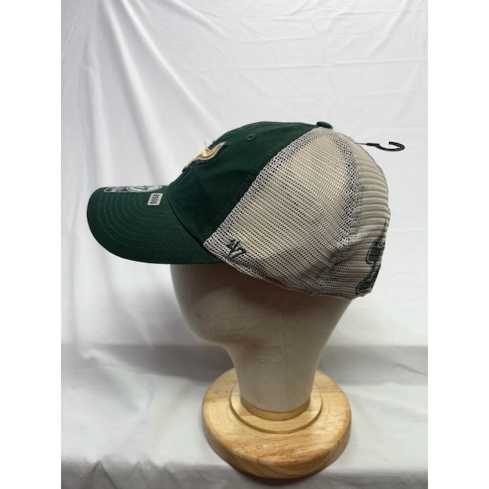 NWOT 47 Brand Trucker Hat USF Bulls Logo Stretch Fit Cap Green Khaki Unisex S/M - Picture 5 of 8